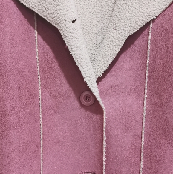 🌸 Dusty Rose Sherpa lined Jacket 🌸 - Picture 3 of 6